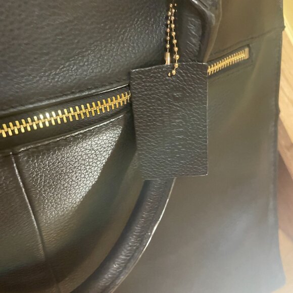 DANIER BLACK LEATHER LARGE BRIEFCASE LAPTOP BAG - Picture 5 of 10